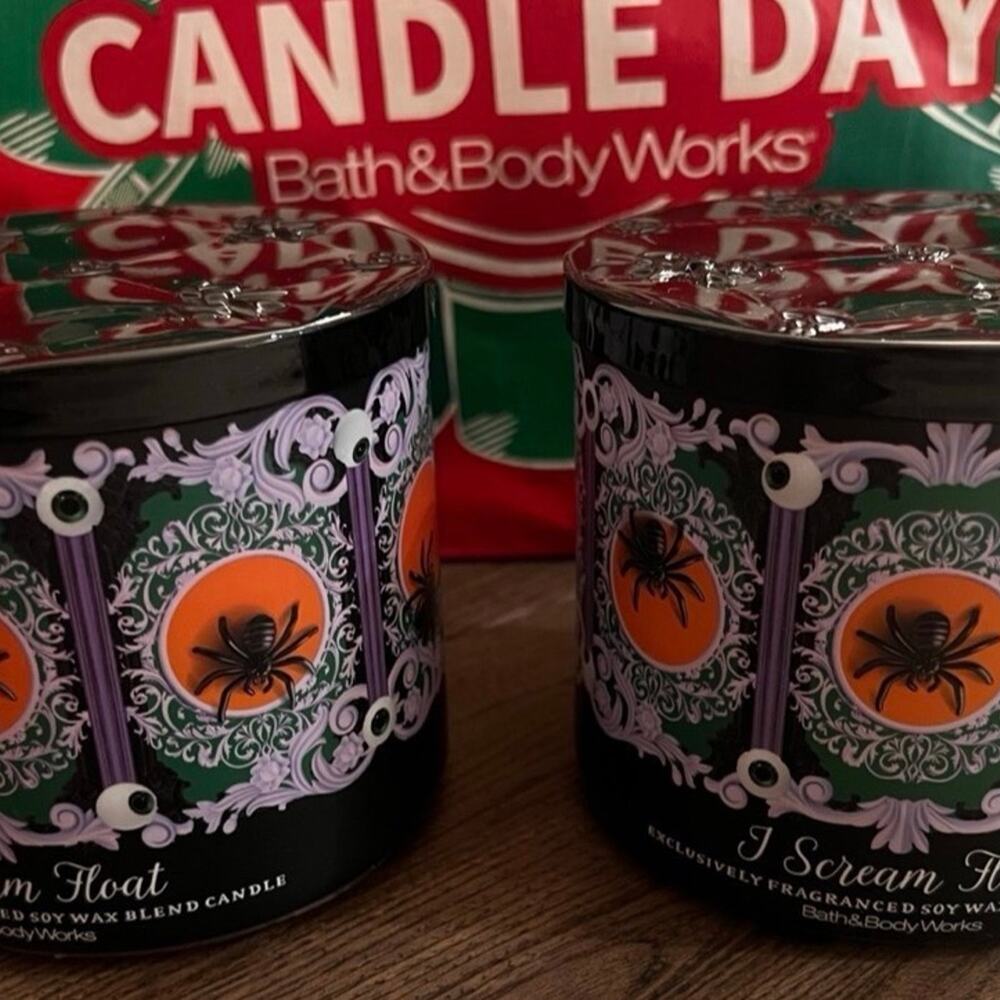 Bath & Body Works I Scream Float 3-wicks candles New Set of 2